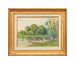 MAXIMILIEN LUCE, 'ROLLEBOISE BAIGNEUSE', O/C