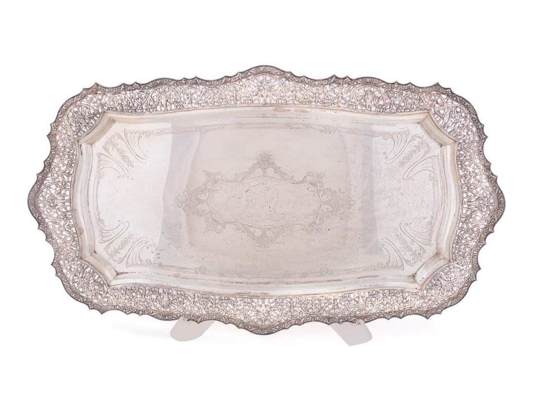 MONUMENTAL SHREVE &. CO. LOUIS XVI STERLING TRAY (1 of 5)