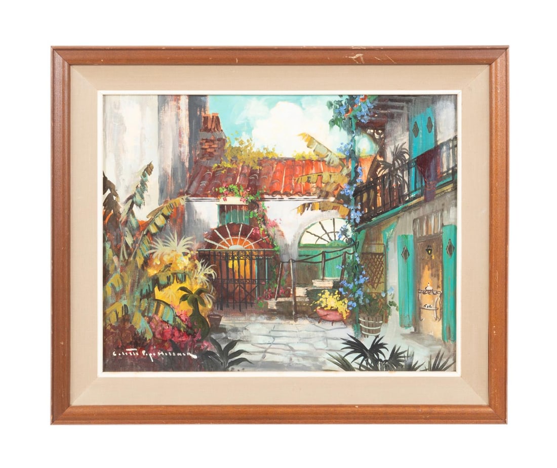COLETTE POPE HELDNER, NEW ORLEANS GARDEN SCENE O/B (1 of 5)
