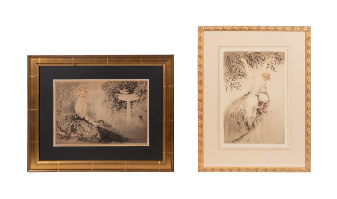 TWO LOUIS ICART FIGURAL ETCHINGS (1 of 10)