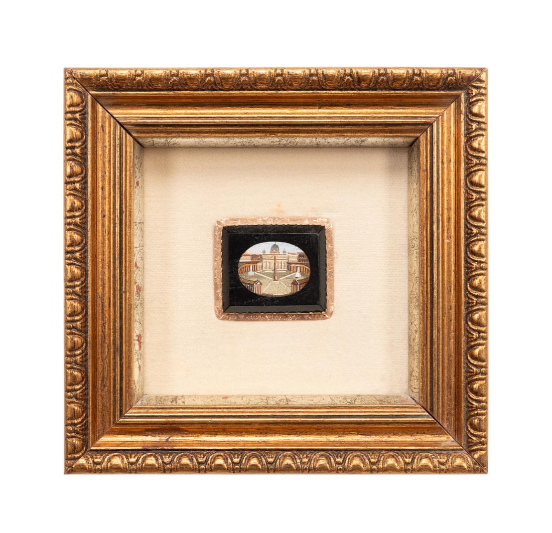19TH C. ITALIAN ST. PETER'S SQUARE MICRO MOSAIC (1 of 3)