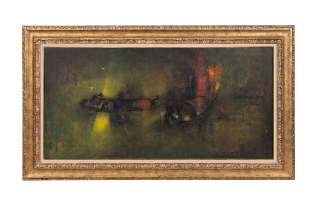 HOI LEBADANG, 'DEUX BARQUES' OIL ON CANVAS, SIGNED (1 of 7)