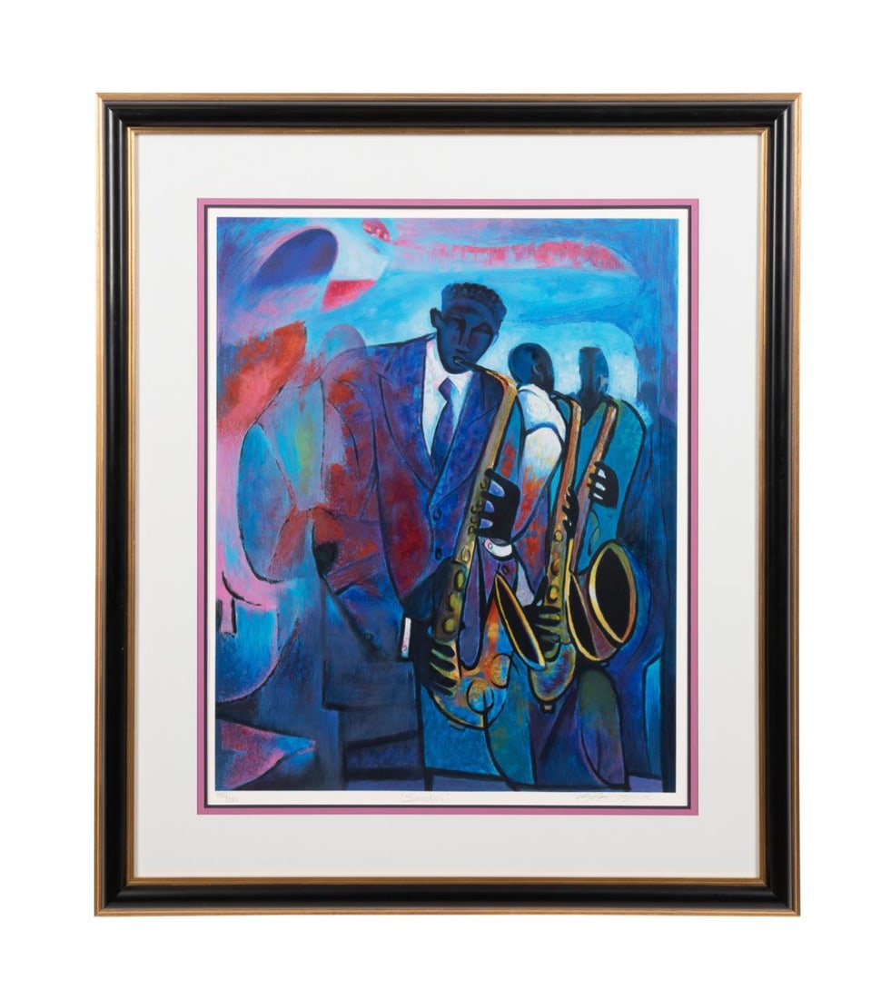 WILLIAM TOLLIVER 'SMOKING' LITHOGRAPH ON PAPER (1 of 7)