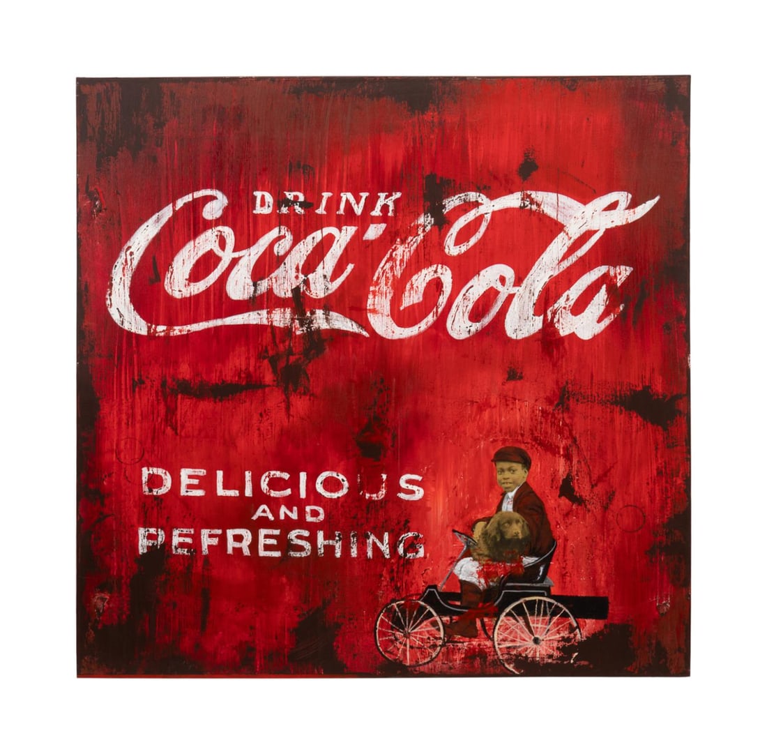 CEDRIC SMITH 'COCA -COLA ' MIXED MEDIA ON CANVAS (1 of 5)