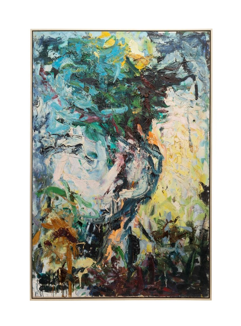 CARL PLANSKY IMPASTO ABSTRACT OIL ON CANVAS (1 of 4)