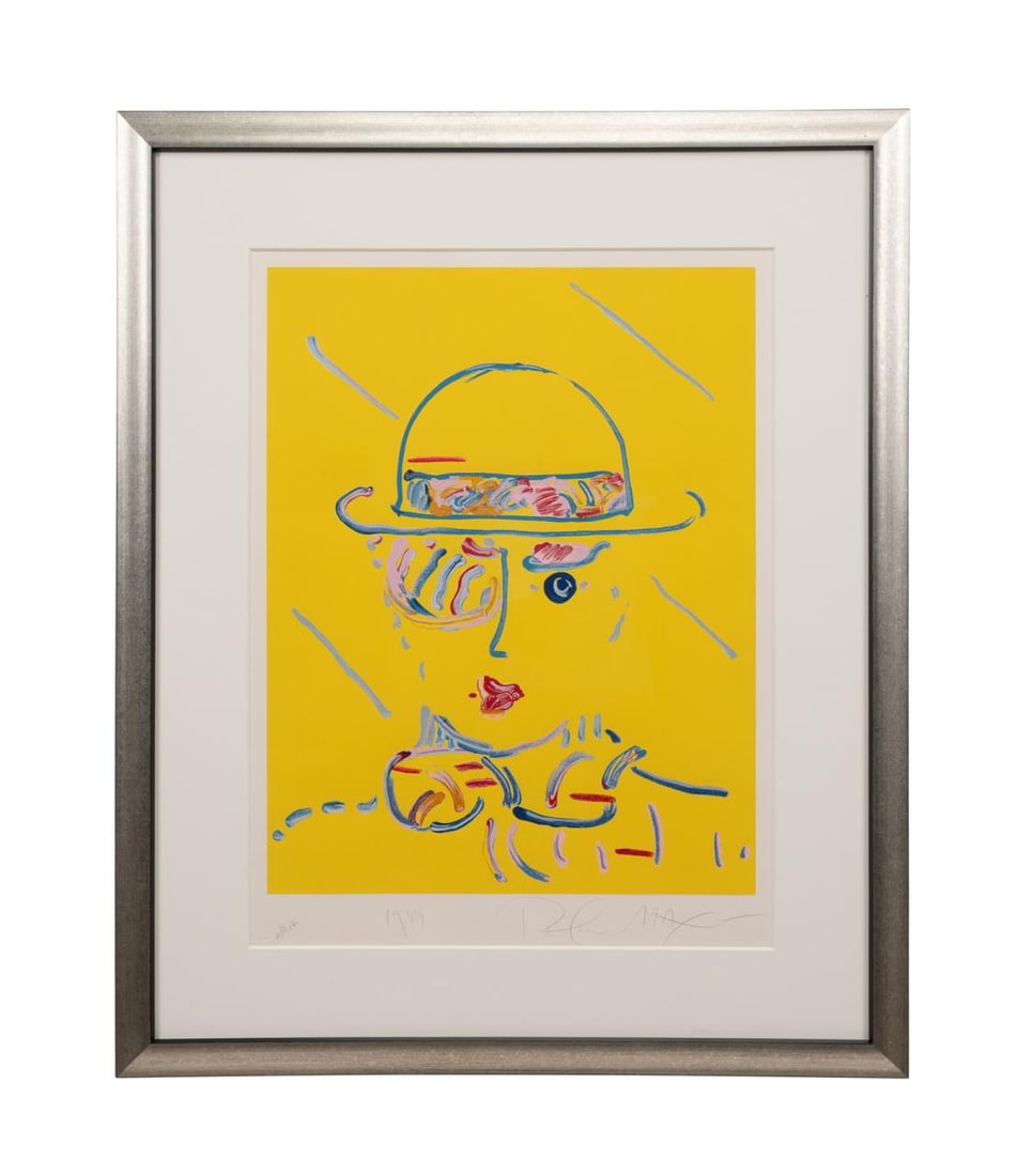 PETER MAX, 'ZERO ON YELLOW', AP LITHOGRAPH, 1984 (1 of 6)