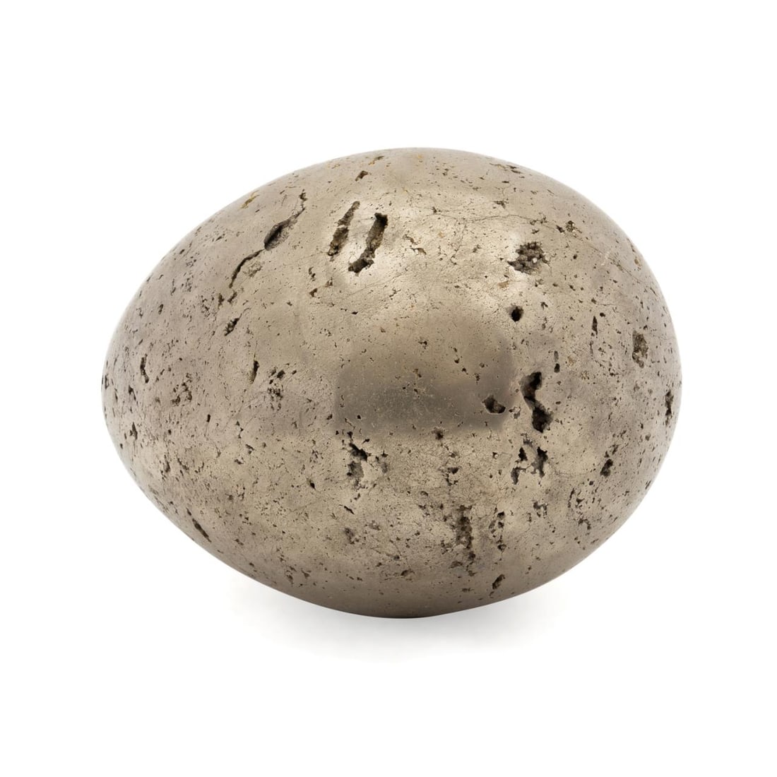 LARGE IRON PYRITE SCULPTURE IN THE FORM OF AN EGG (1 of 6)