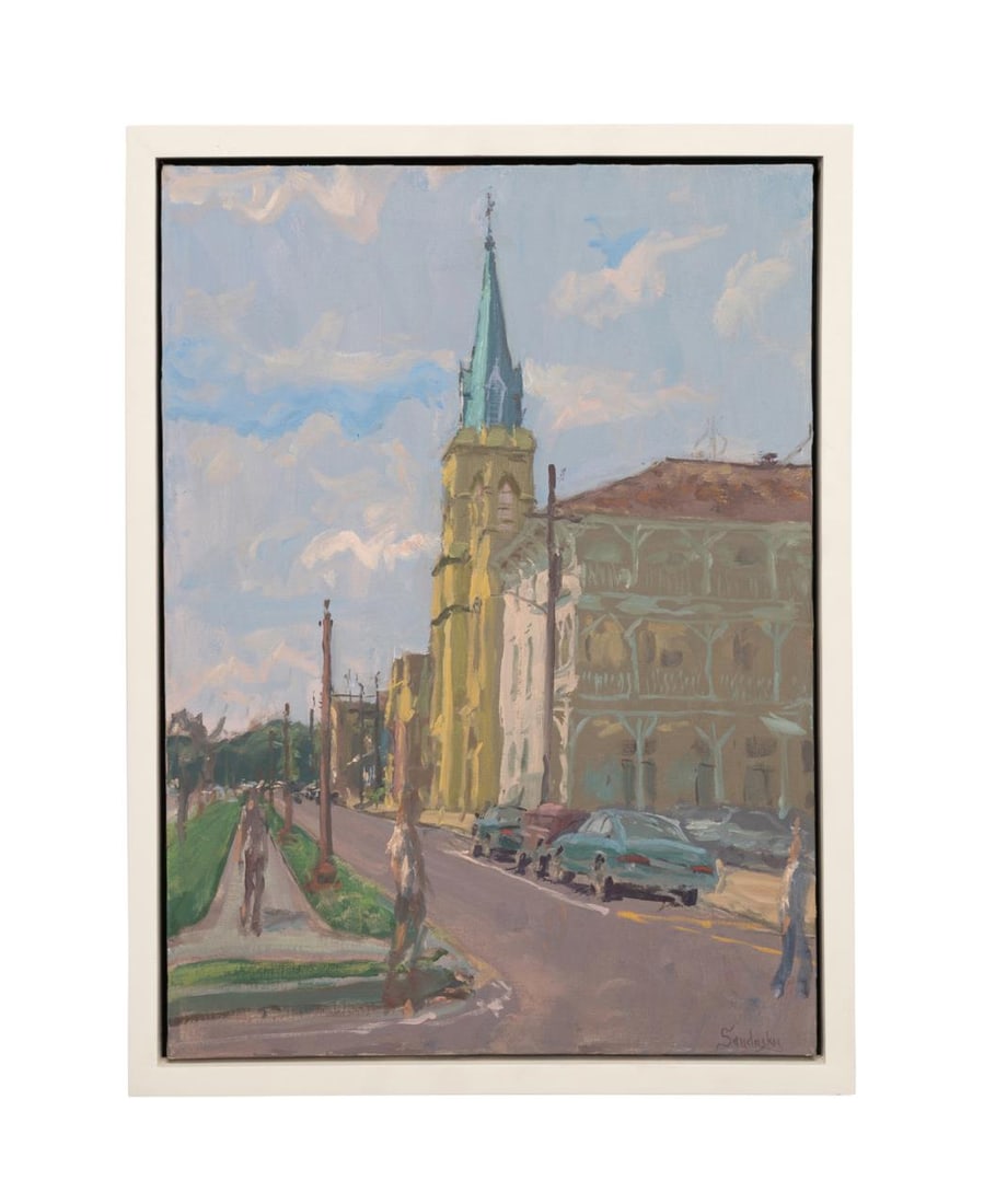 PHIL SANDUSKY, ST. THERESA CHURCH STREET SCENE O/C (1 of 6)