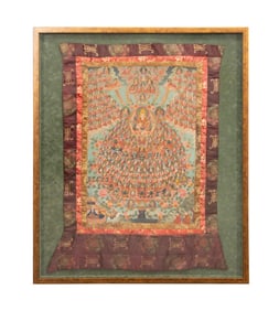 19TH CENTURY TIBETAN BUDDHIST THANGKA