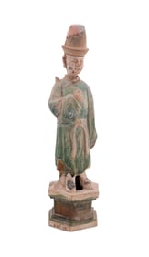 CHINESE SANCAI POTTERY FIGURE MING DYNASTY