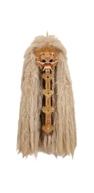 BALINESE CEREMONIAL RANGDA SEMIPRECIOUS STONE MASK