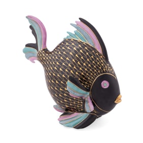 ITALIAN ARTISTICHE FABRIS PORCELAIN ANGEL FISH