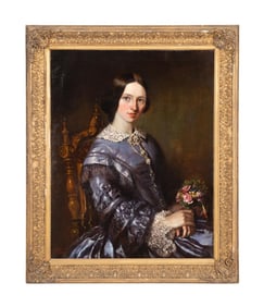 JAMES BUTLER BRENAN PORT. OF A LADY O/C 1856