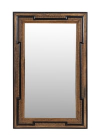 FLEMISH BAROQUE STYLE PARCEL GILT MIRROR, C. 1880