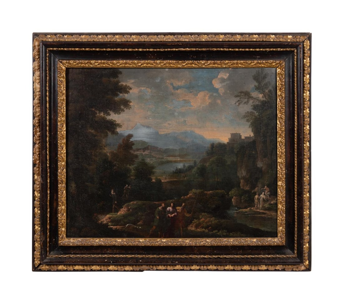 18TH C. MANNER P. COSTANZI 'ROAD TO EMMAUS' O/C (1 of 5)