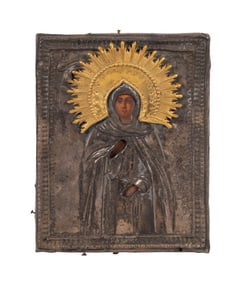 EASTERN ORTHODOX ICON, POSSIBLY EUDOKIA, 19TH C.