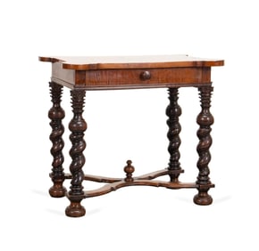 19TH C. ITALIAN MAHOGANY BAROQUE SIDE TABLE