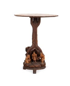 ANTIQUE BLACK FOREST WINE SERVING TABLE