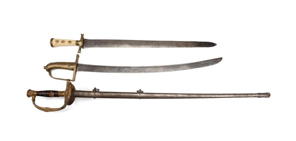 THREE ANTIQUE WESTERN EUROPEAN SWORDS