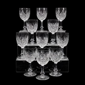 SET OF 11 BACCARAT 'COLBERT' CLARET WINE GLASSES