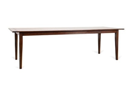 LARGE CONTINENTAL RUSTIC WALNUT FARMHOUSE TABLE