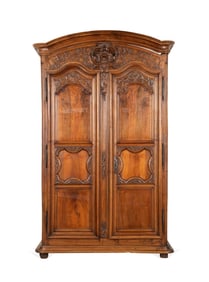 18TH/19TH C LOUIS XV PROVINCIAL 2-DOOR ARMOIRE