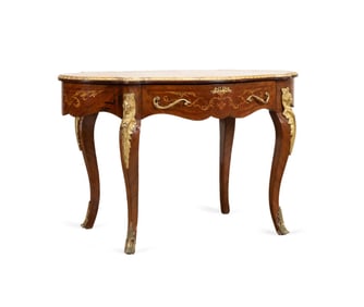 FRENCH LOUIS XV STYLE MARQUETRY CENTER TABLE