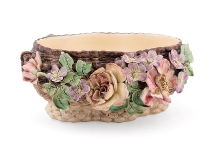 LONGCHAMP FRENCH FAIENCE FLORAL JARDINIERE