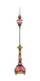 ZSOLNAY LOTUS SERIES FLOOR LAMP, C. 1881-1885