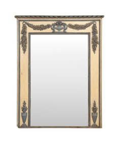 LOUIS XVI STYLE PAINTED PIER MIRROR