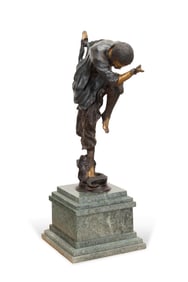 'ANKARA DANCER' ART DECO BRONZE, AFTER CJ COLINET