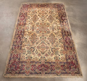 LARGE HAND KNOTTED PERSIAN LAVAR KERMAN RUG