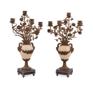 PAIR OF LOUIS XVI STYLE 4-LIGHT CANDELABRA