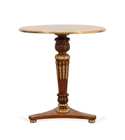 LOUIS XVI REVIVAL PARCEL GILT MAHOGANY TABLE