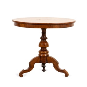 19TH C. ITALIAN PARQUETRY ROUND OCCASIONAL TABLE