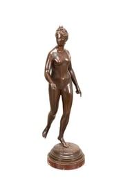 J. A. HOUDON 'DIANA OF THE HUNT' BRONZE SCULPTURE