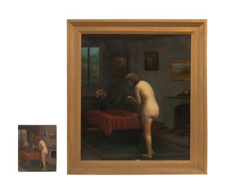 ZENO ALEXANDER, PAINTING AND STUDY, O/C