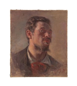 ZENO ALEXANDER, PORT. OF A YOUNG MAN, O/C, 1991