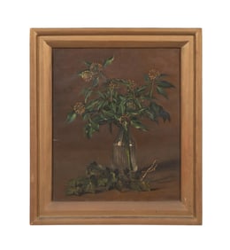 ZENO ALEXANDER, FLORAL STILL LIFE, OIL ON CANVAS