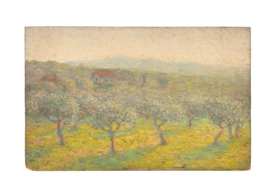 ZENO ALEXANDER, APPLE TREES IN ORCHARD, O/B