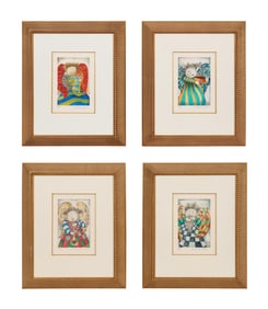 G.R. BOULANGER SET OF 4 LITHOGRAPHS SIGNED