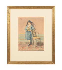 MICHELE GARINEI PAGE BOY WATERCOLOR