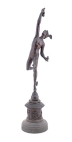 'MERCURY', PATINATED FIGURE, AFTER GIAMBOLOGNA