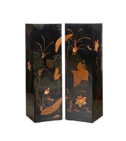 PAIR OF MAITLAND-SMITH LACQUERED PEDESTALS