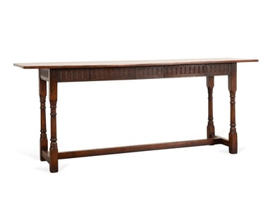 HOLLAND MACRAE 'WHITBY FLUTED' OAK SERVER