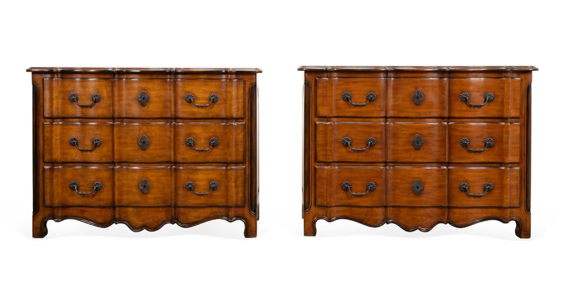 PAIR OF THEODORE ALEXANDER FRENCH COMMODES (1 of 7)