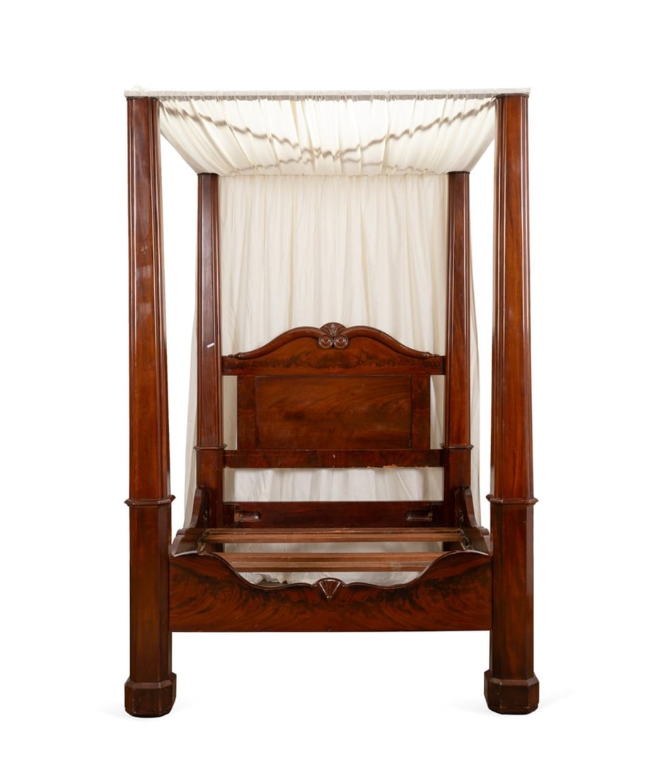 19TH C. ROCOCO REVIVAL MAHOGANY TESTER BED (1 of 5)