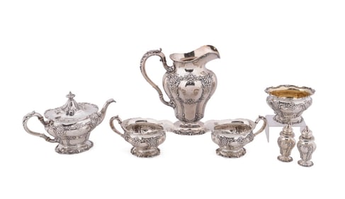 SEVEN PIECE SET OF GORHAM STERLING HOLLOWWARE