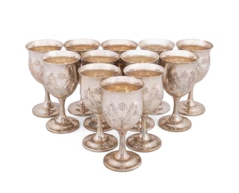 12 REED & BARTON 'FRANCIS I' STERLING GOBLETS
