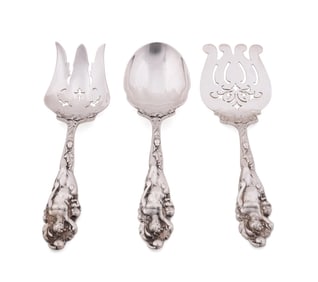 3 REED & BARTON 'LOVE DISARMED' STERLING SERVERS